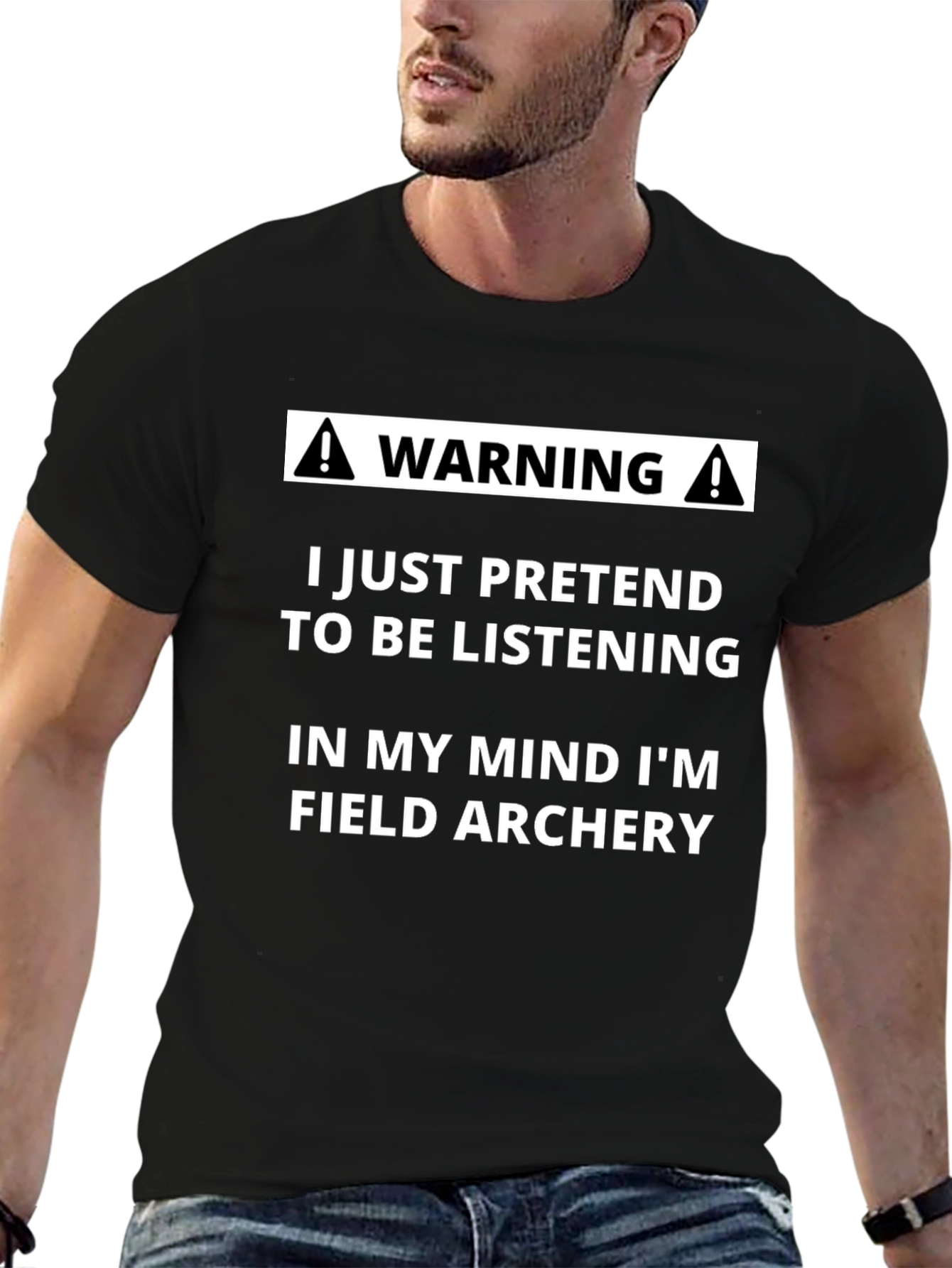 Camiseta Negra con Mensaje de Arqueria