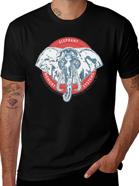 Camiseta Negra: Elefante y Sistemas de Memoria