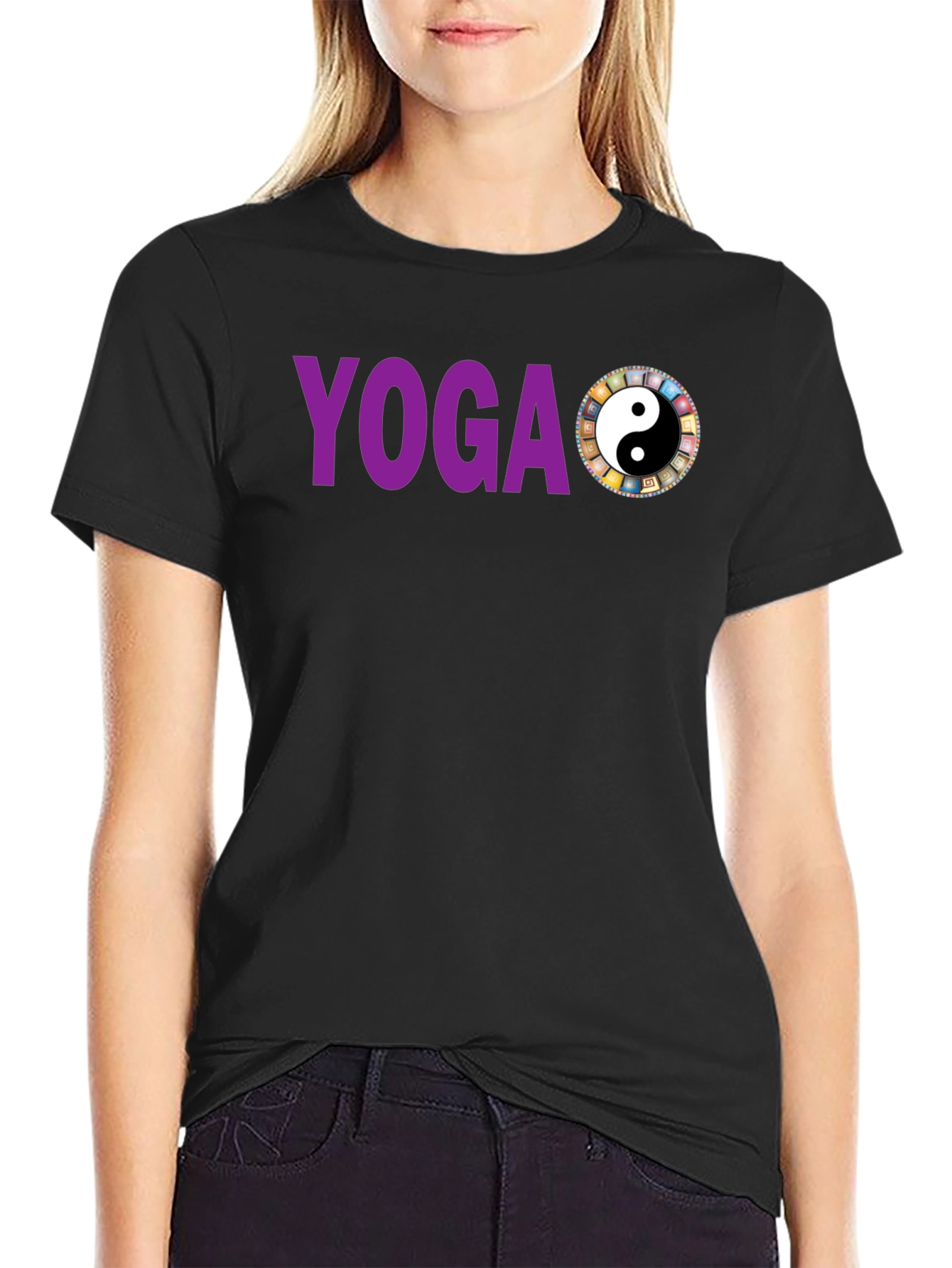 Camiseta Yoga Yin Yang Hombre Algodón Diseño Único
