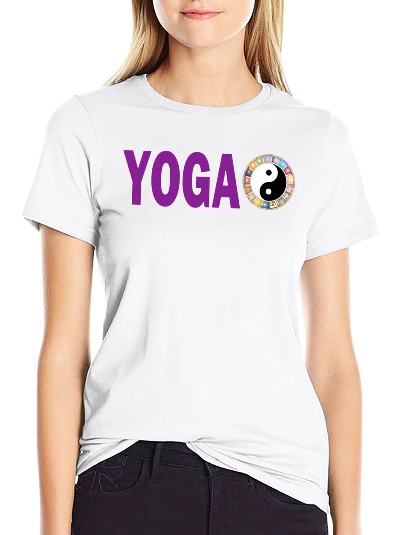Camiseta Yoga Yin Yang Hombre Algodón Diseño Único