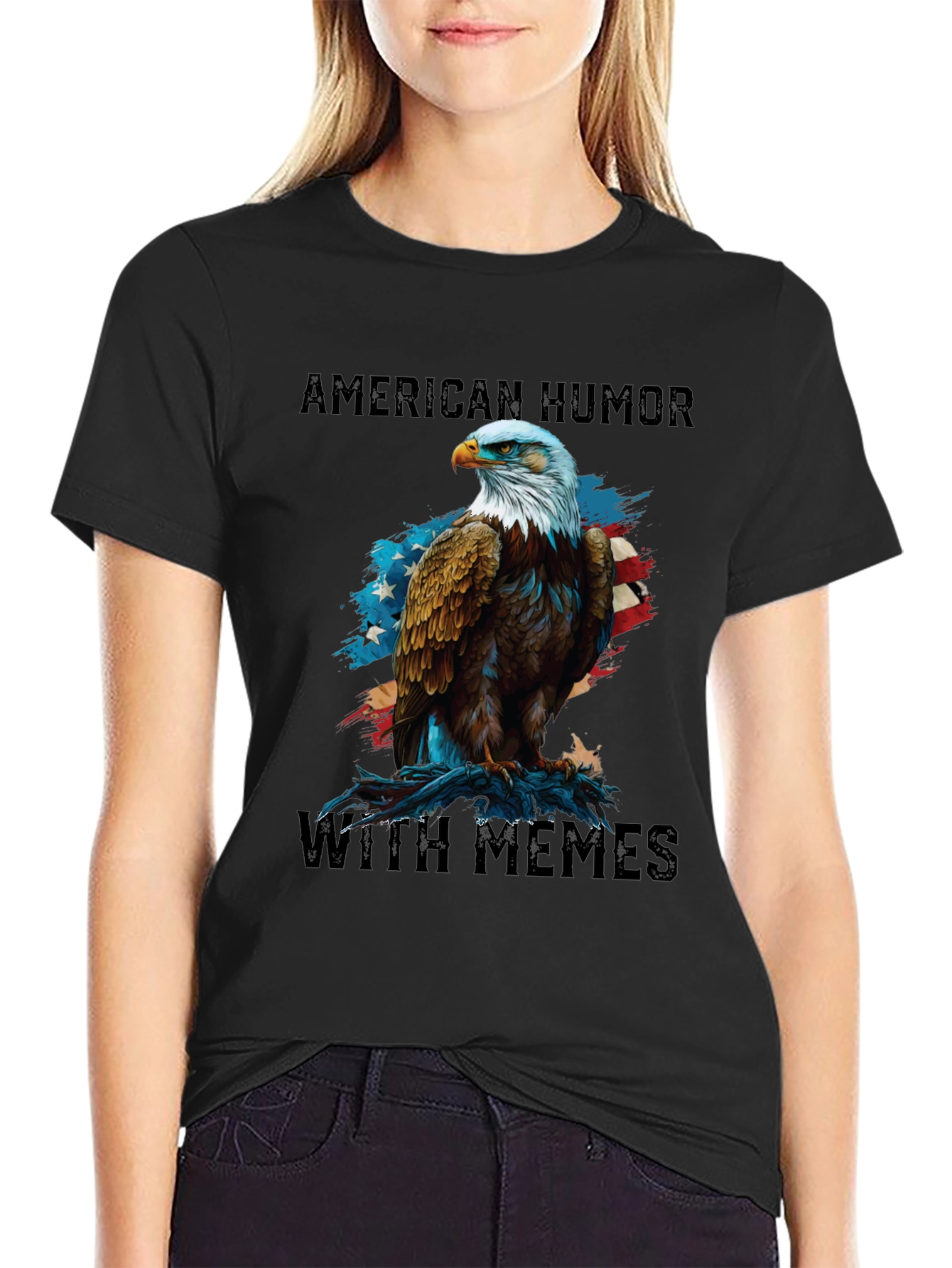 Camiseta Humor Americano con Águila y Memes