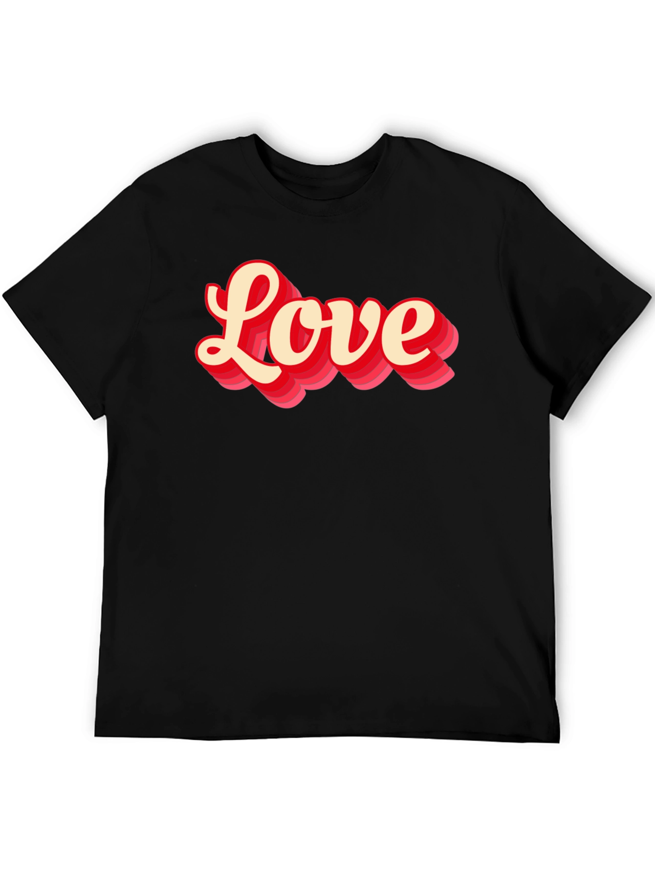 Camiseta Negra con Diseño Love