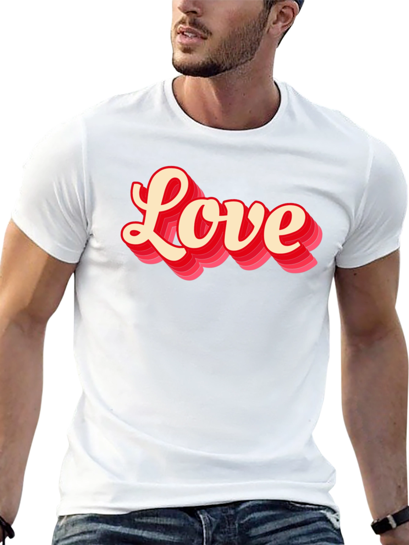 Camiseta Negra con Diseño Love