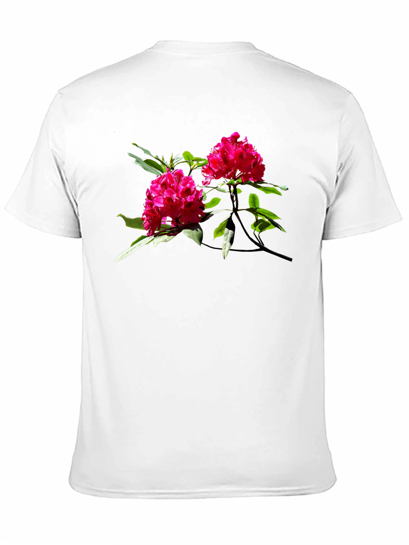 Camiseta Negra con Flores Rosadas