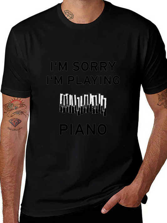 Camiseta Negra Piano: Disculpa Musical