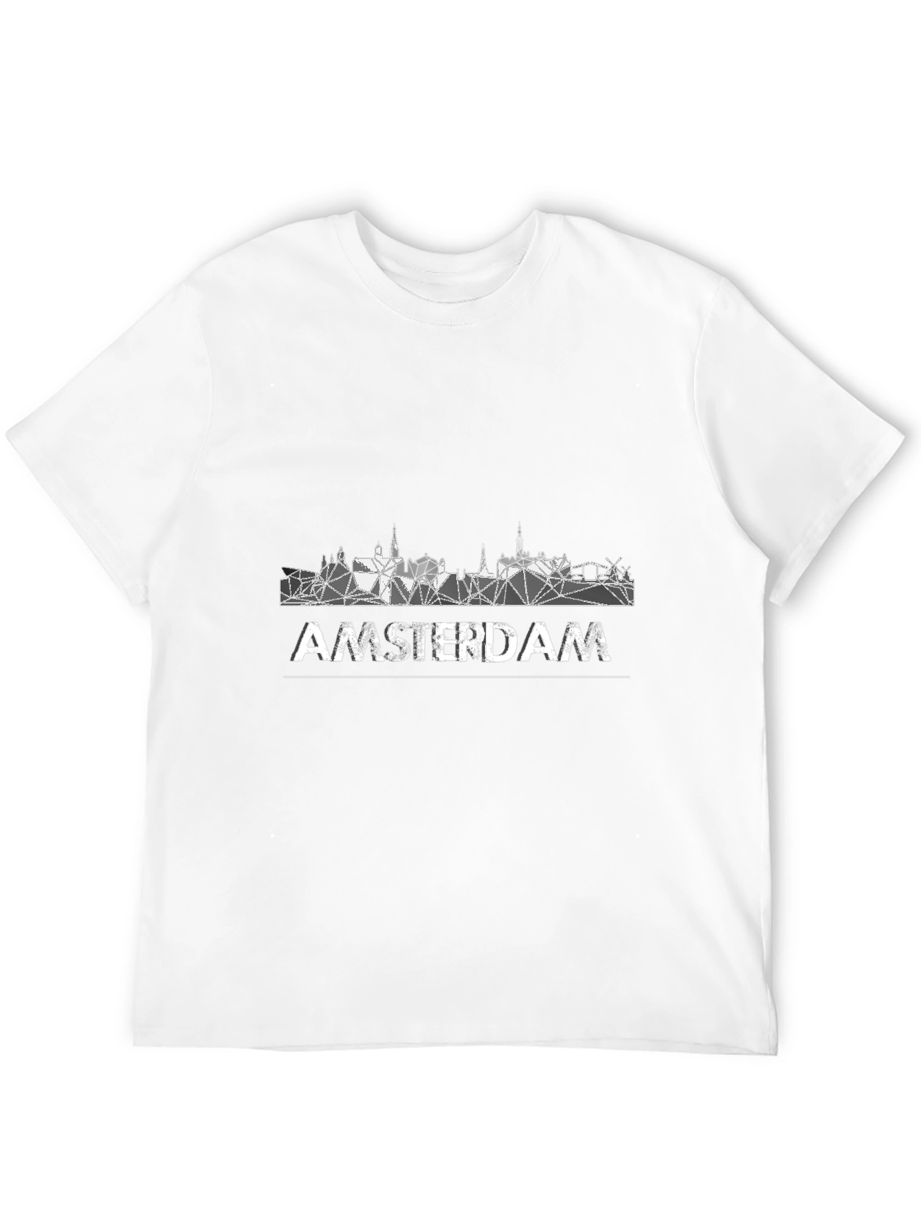 Camiseta Negra Hombre - Diseño Amsterdam