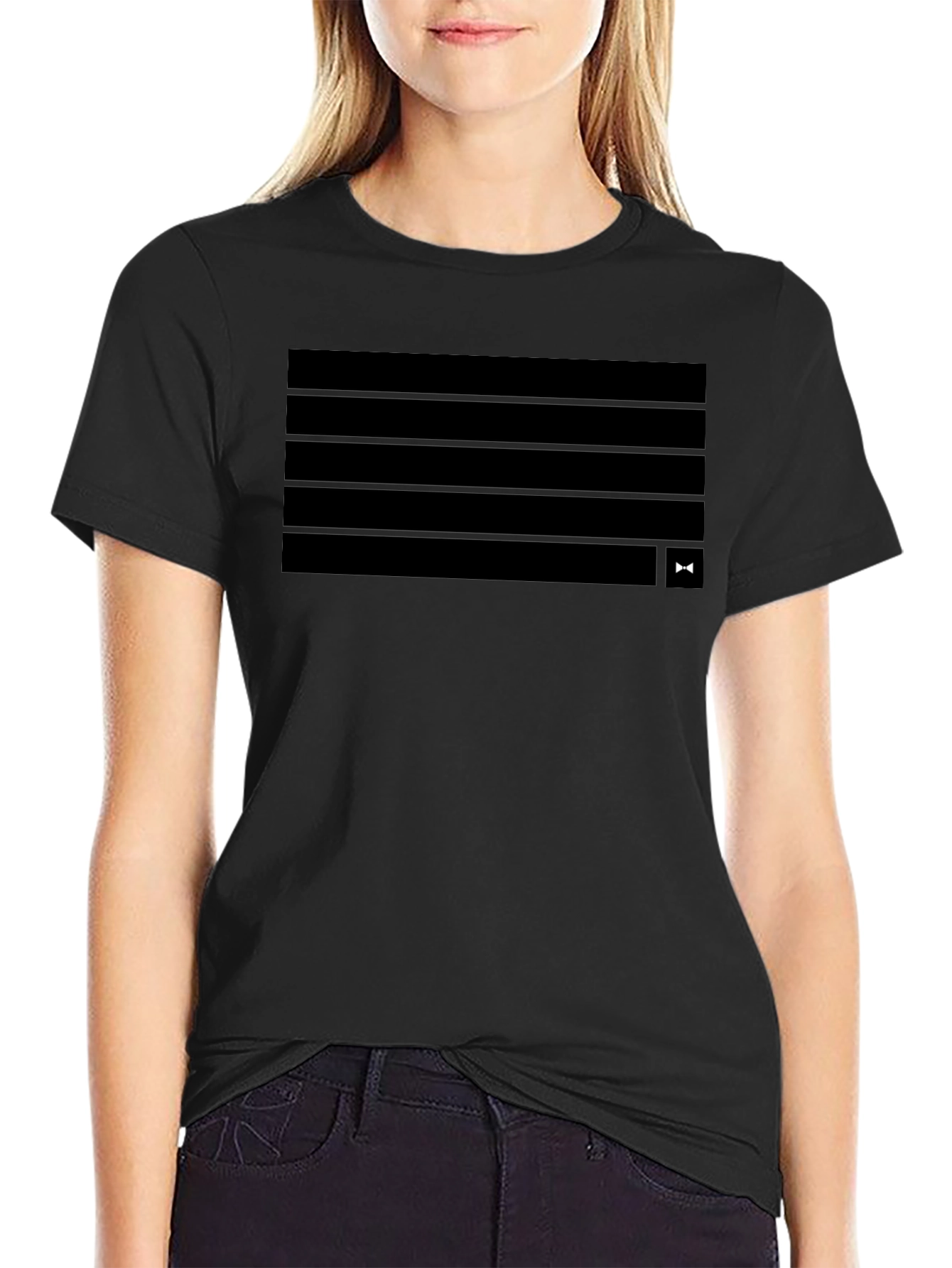 Camiseta Negra Hombre Diseño Moderno