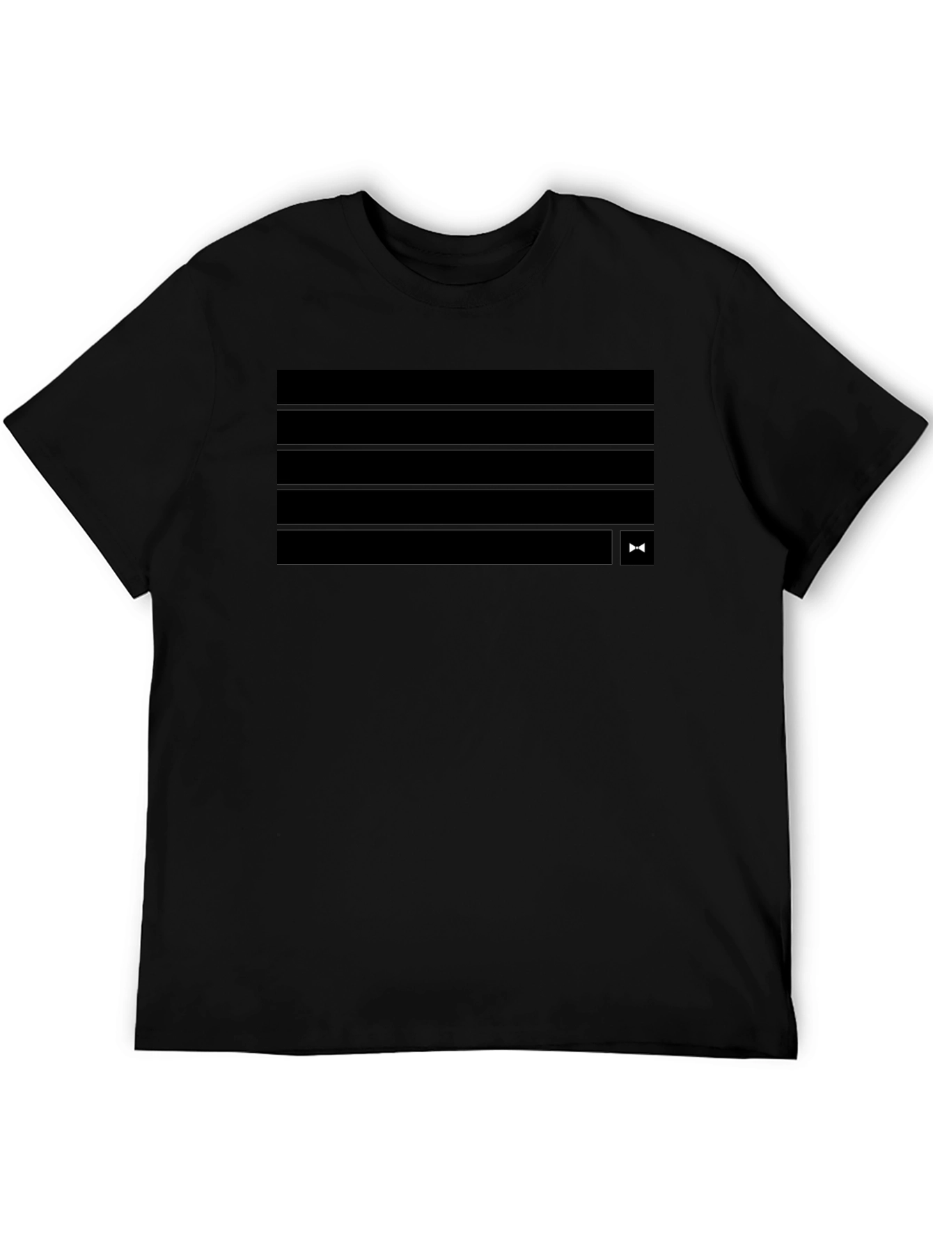 Camiseta Negra Hombre Diseño Moderno