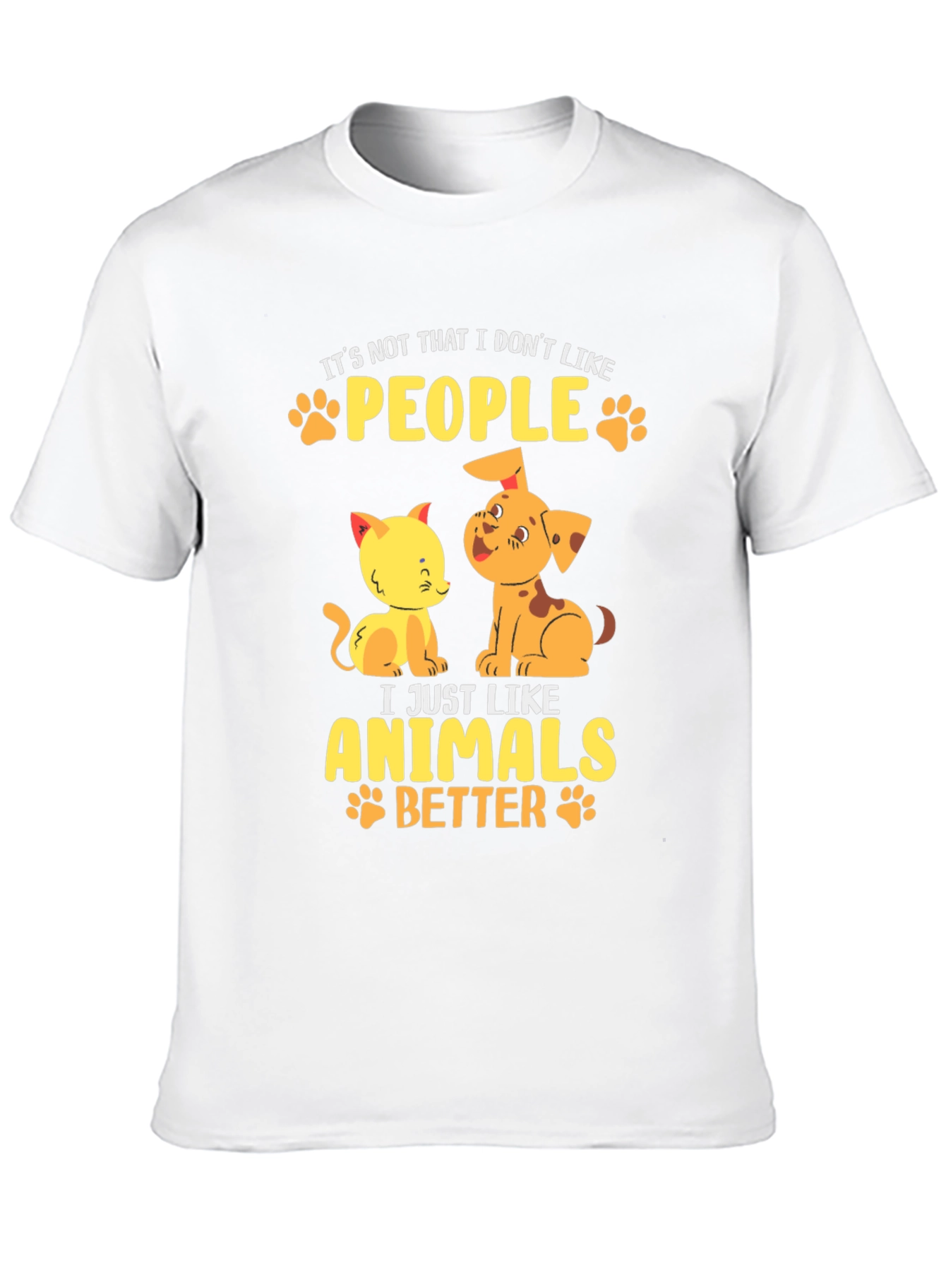 Camiseta Negra con Diseño de Mascotas: Amo los Animales
