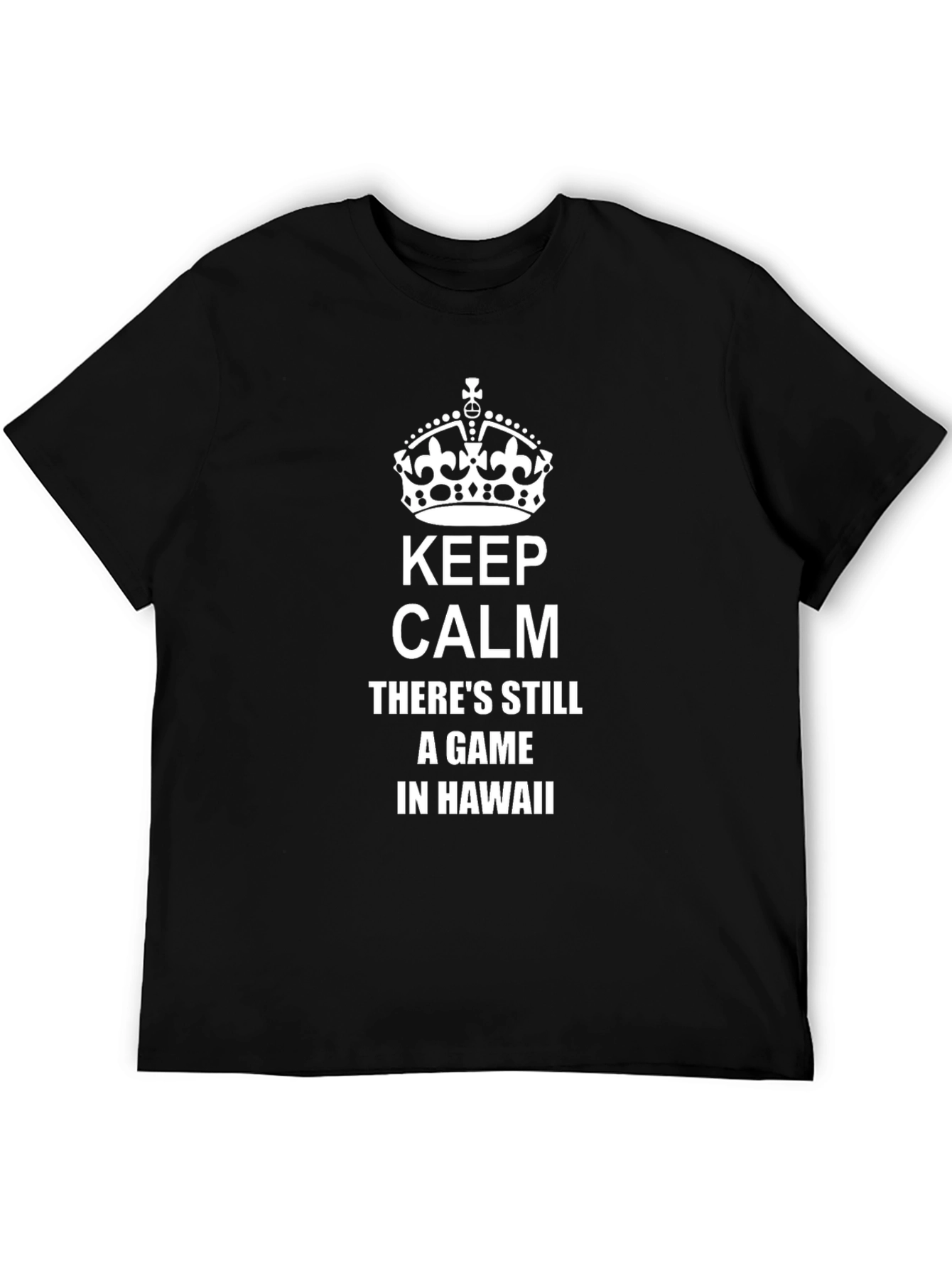 Camiseta Negra: Keep Calm Juego en Hawaii