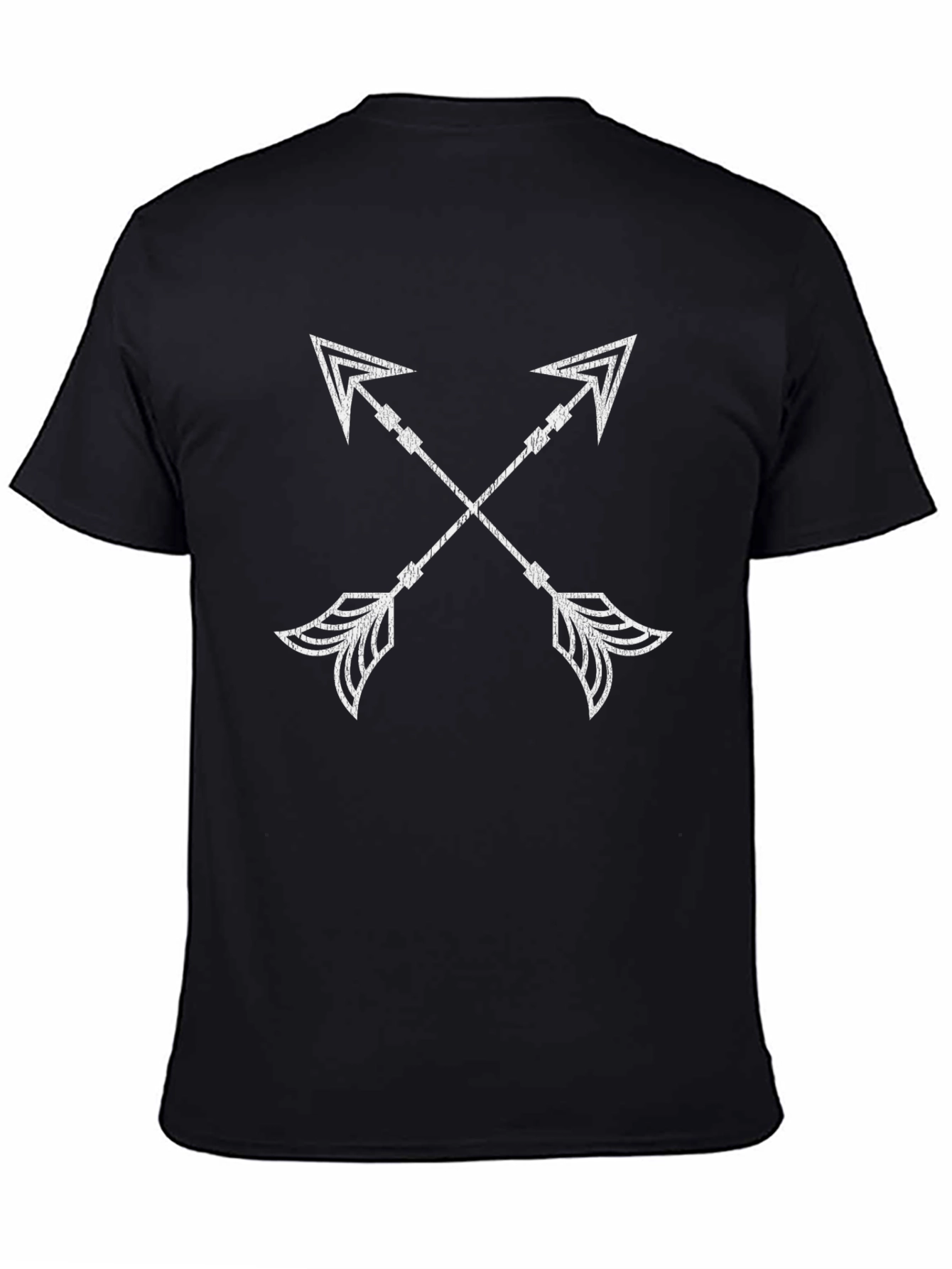 Camiseta Negra con Flechas Cruzadas
