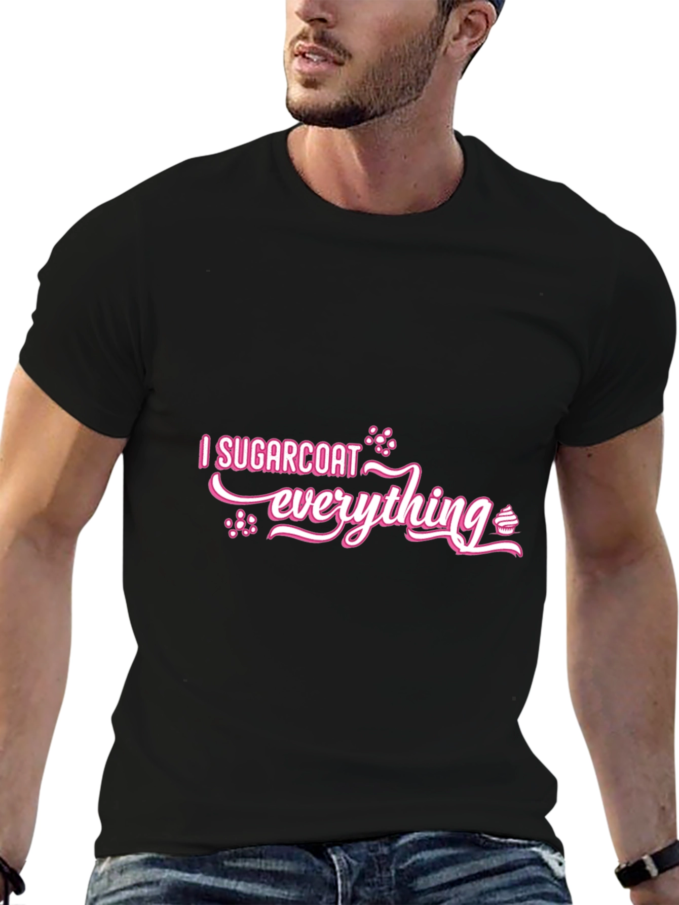 Camiseta Negra I Sugarcoat Everything