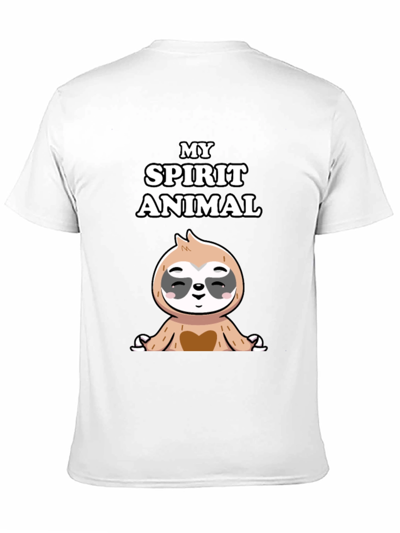 Camiseta Negra con Diseño de Perezoso Zen