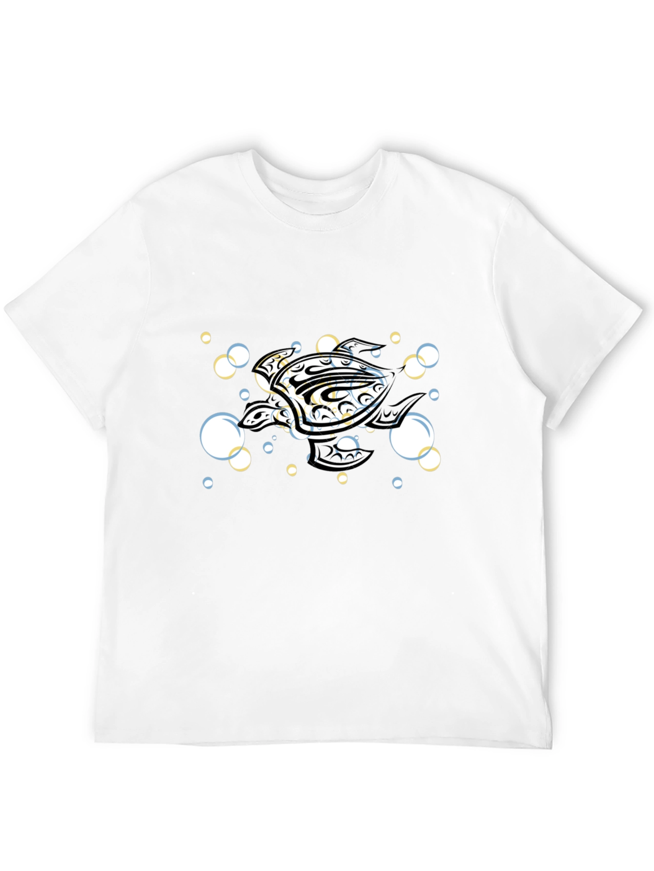 Camiseta Negra Tortuga Marina Tribal