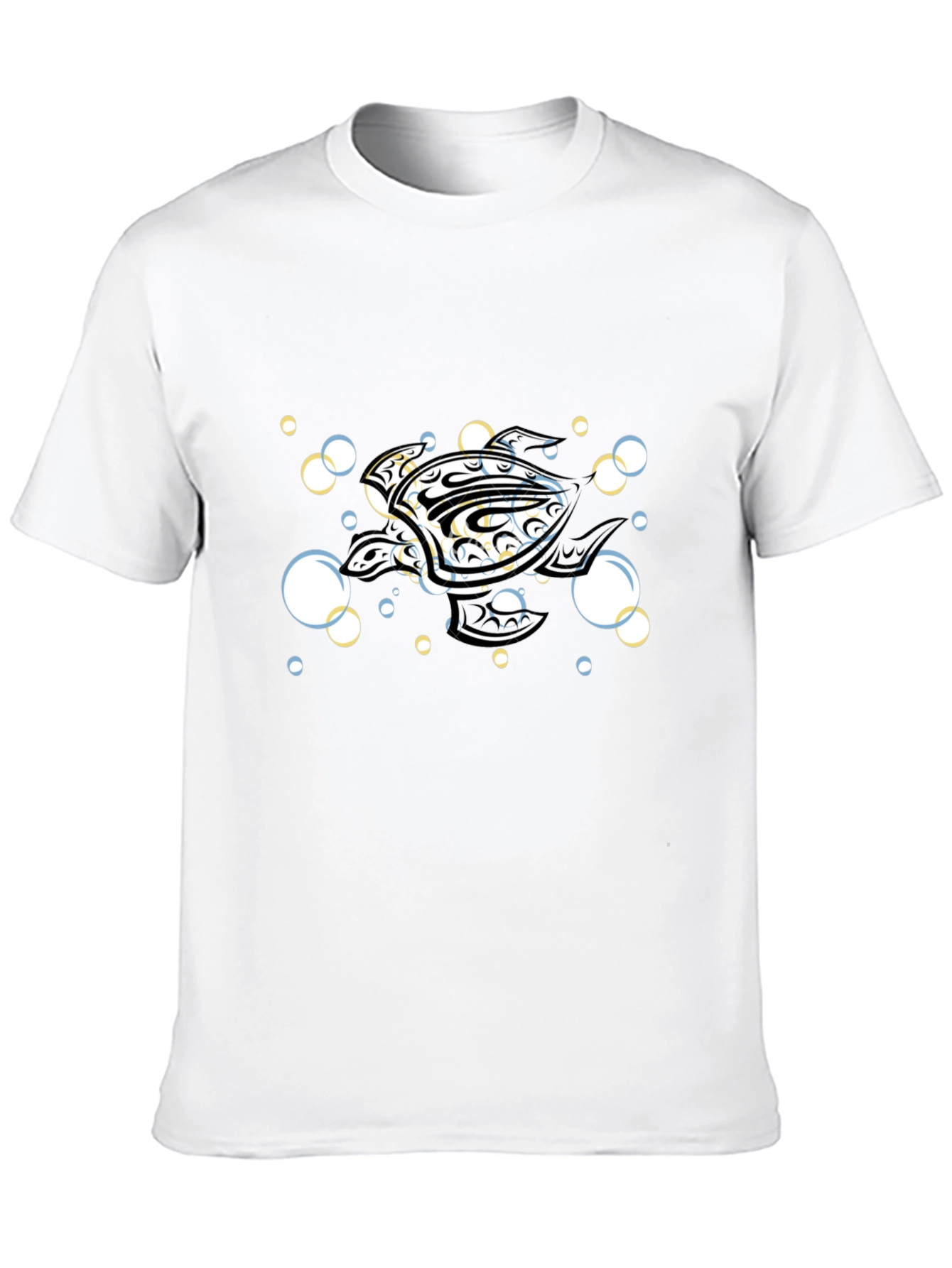 Camiseta Negra Tortuga Marina Tribal