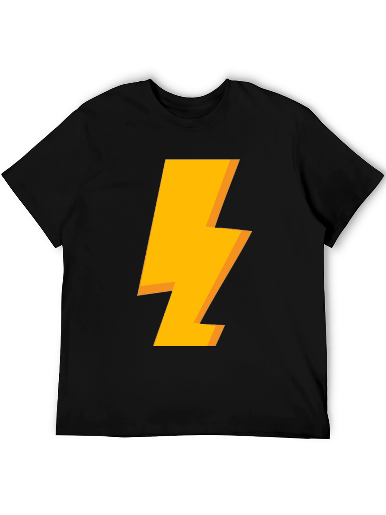 Camiseta Negra con Rayo Amarillo