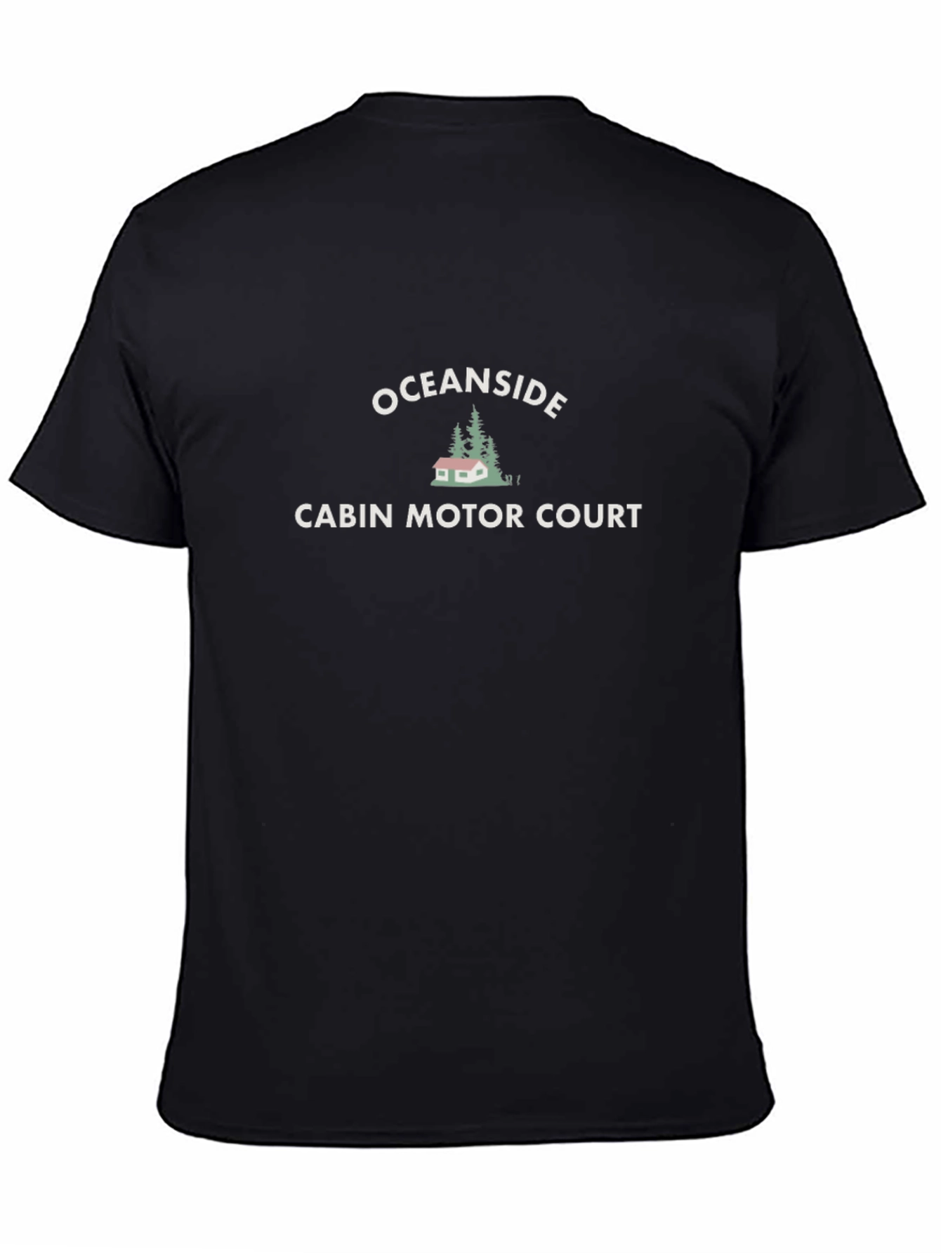 Camiseta Negra Oceanside Cabin Motor Court