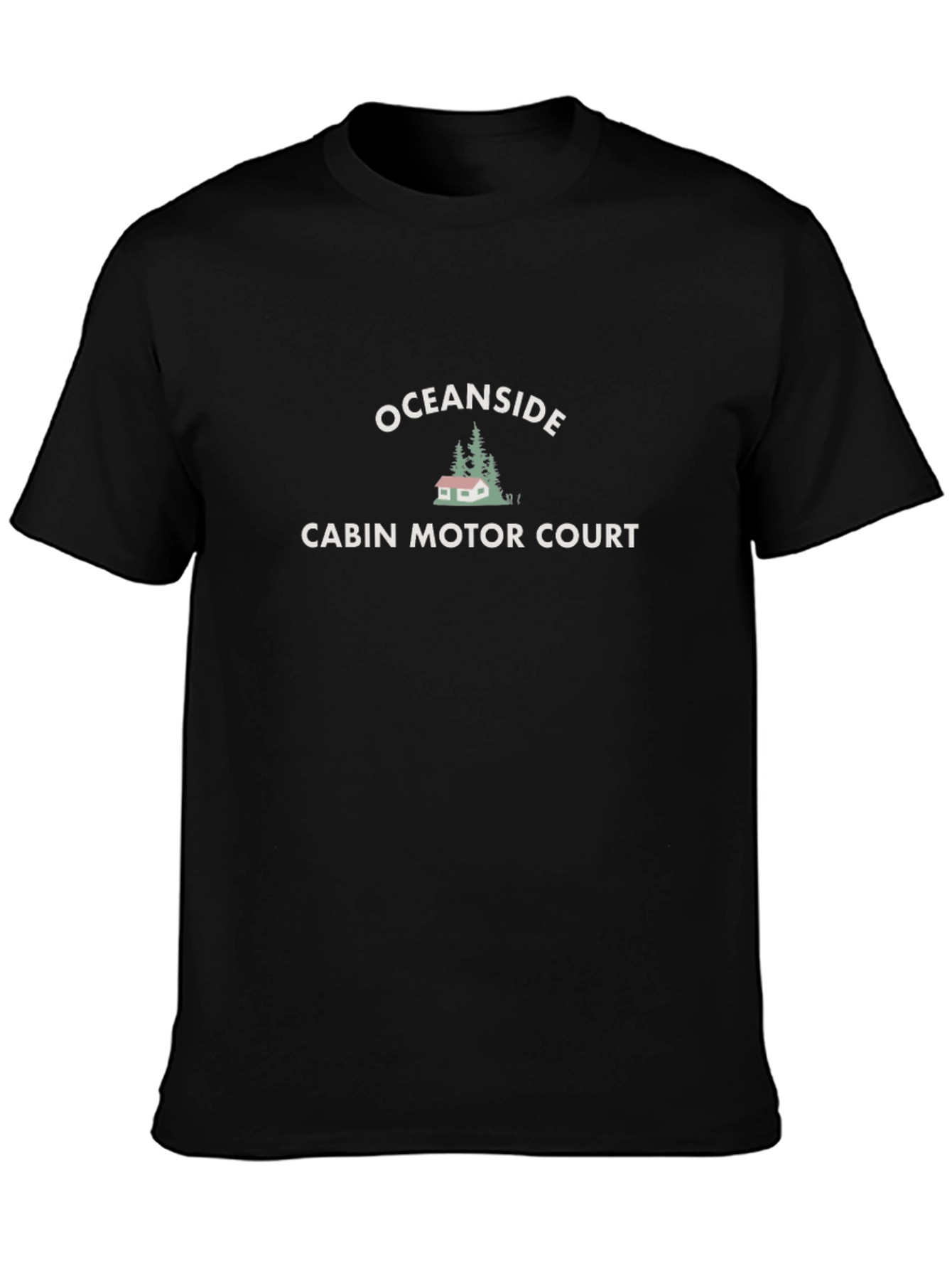 Camiseta Negra Oceanside Cabin Motor Court