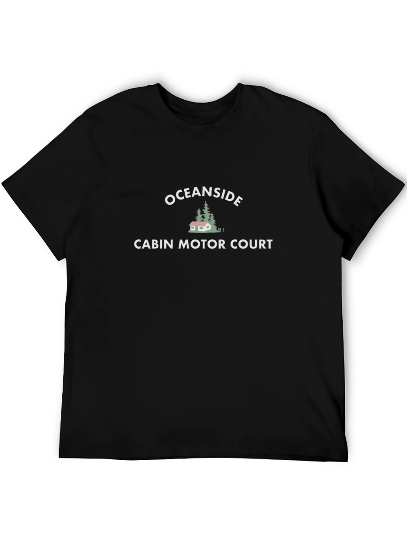 Camiseta Negra Oceanside Cabin Motor Court