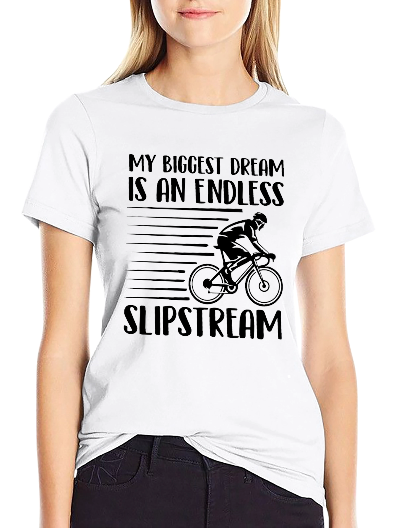 Camiseta Negra Ciclismo: Mi Sueño Slipstream Infinito