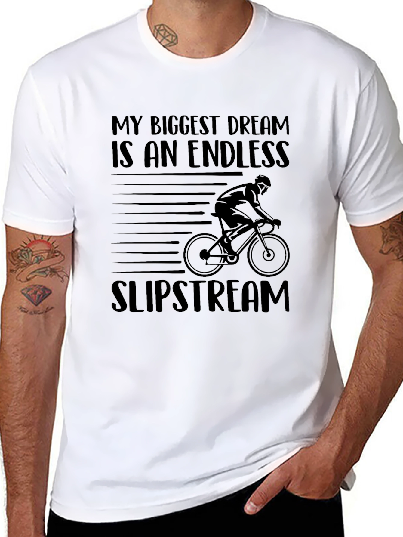 Camiseta Negra Ciclismo: Mi Sueño Slipstream Infinito