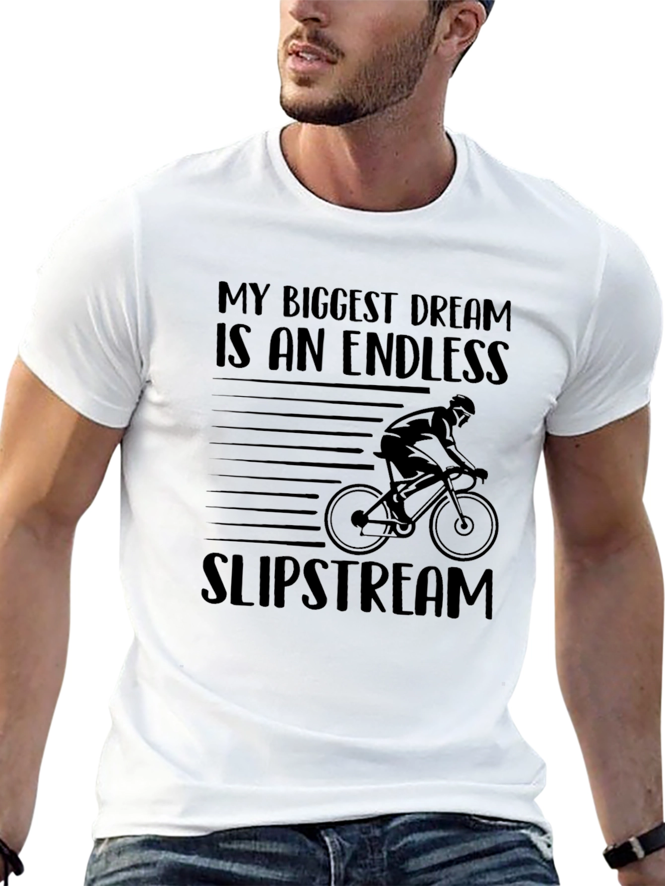 Camiseta Negra Ciclismo: Mi Sueño Slipstream Infinito