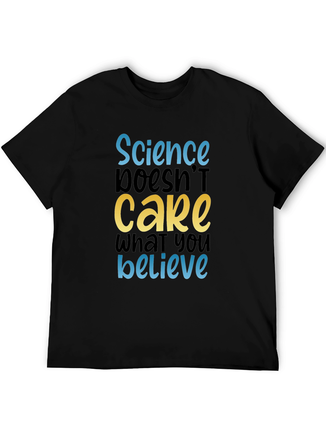 Camiseta Negra con Mensaje Científico