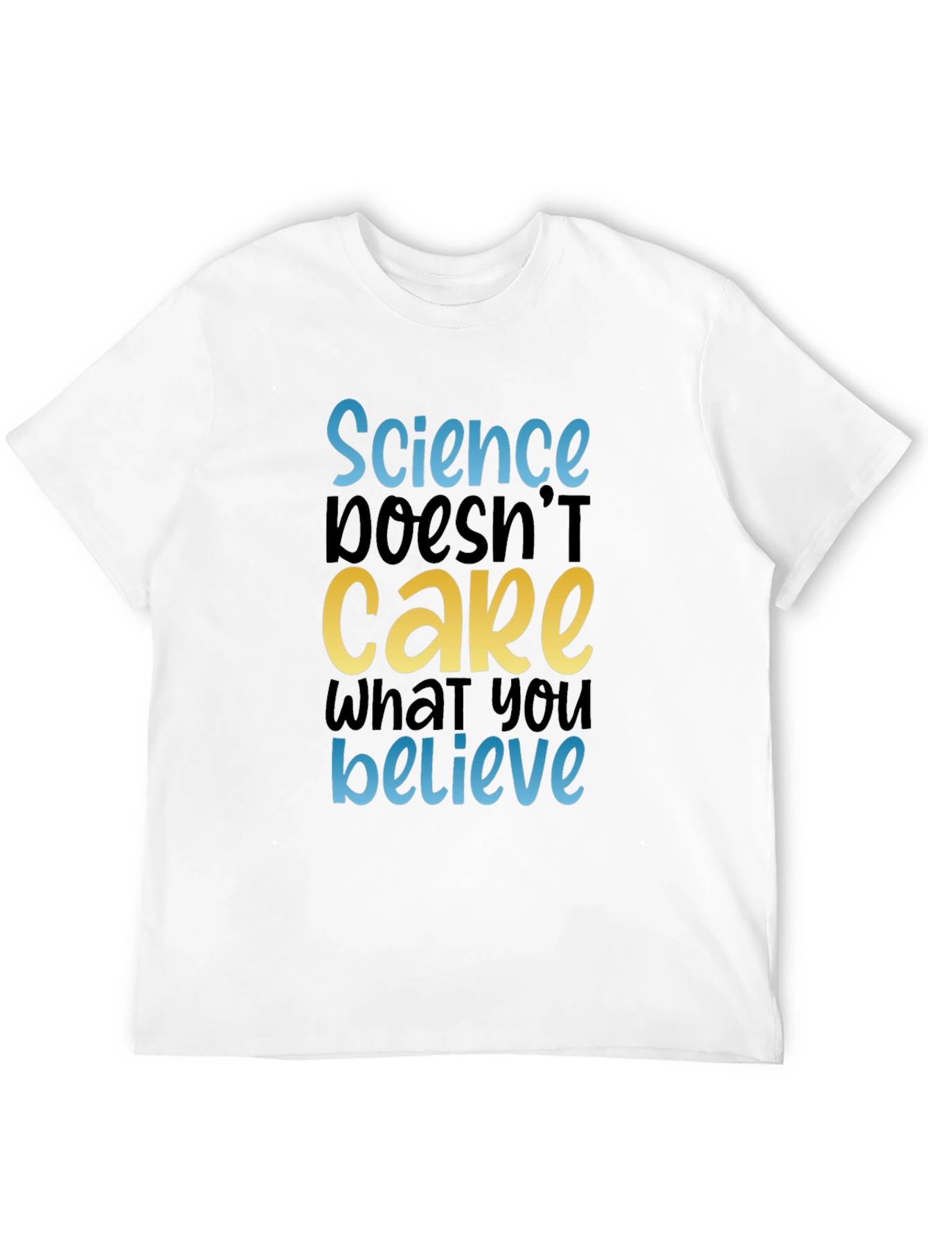 Camiseta Negra con Mensaje Científico