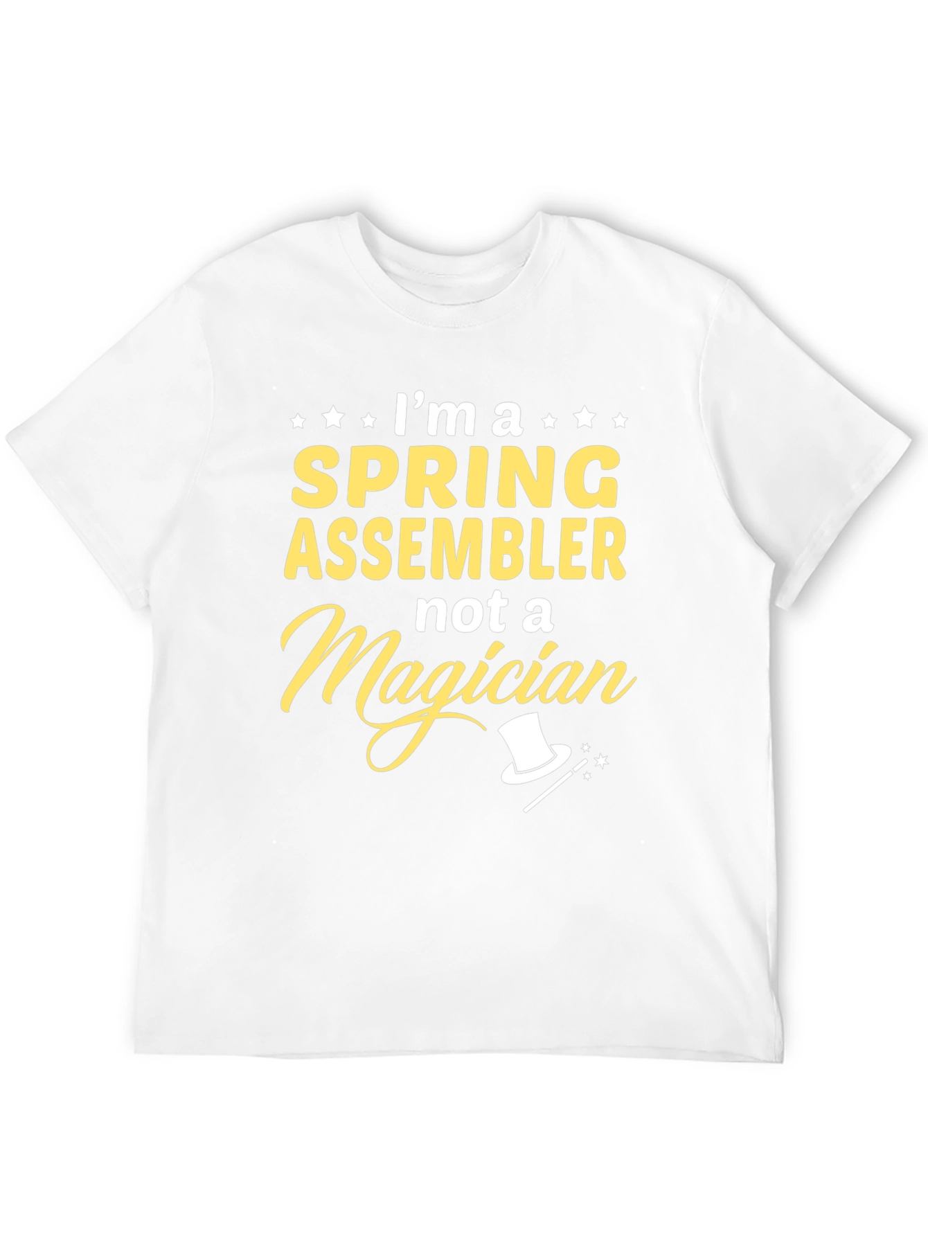 Camiseta Negra: Soy Montador de Muelles No Mago