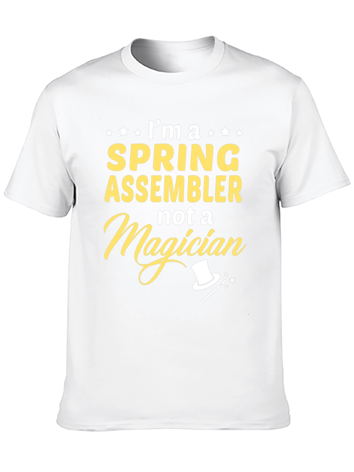 Camiseta Negra: Soy Montador de Muelles No Mago