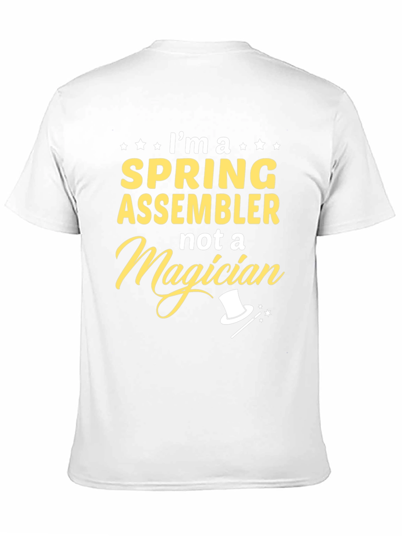 Camiseta Negra: Soy Montador de Muelles No Mago