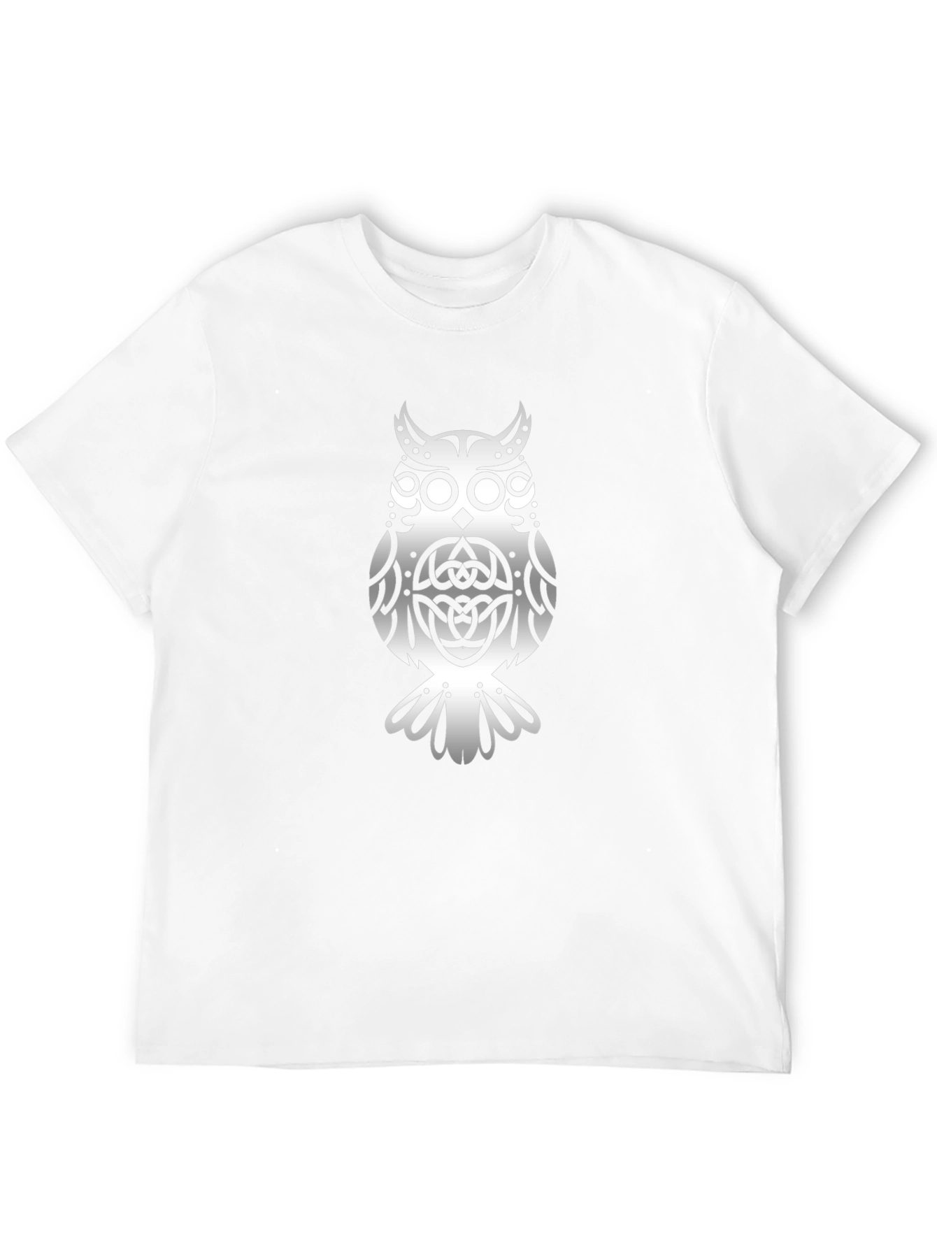 Camiseta Negra con Diseño de Búho Celta