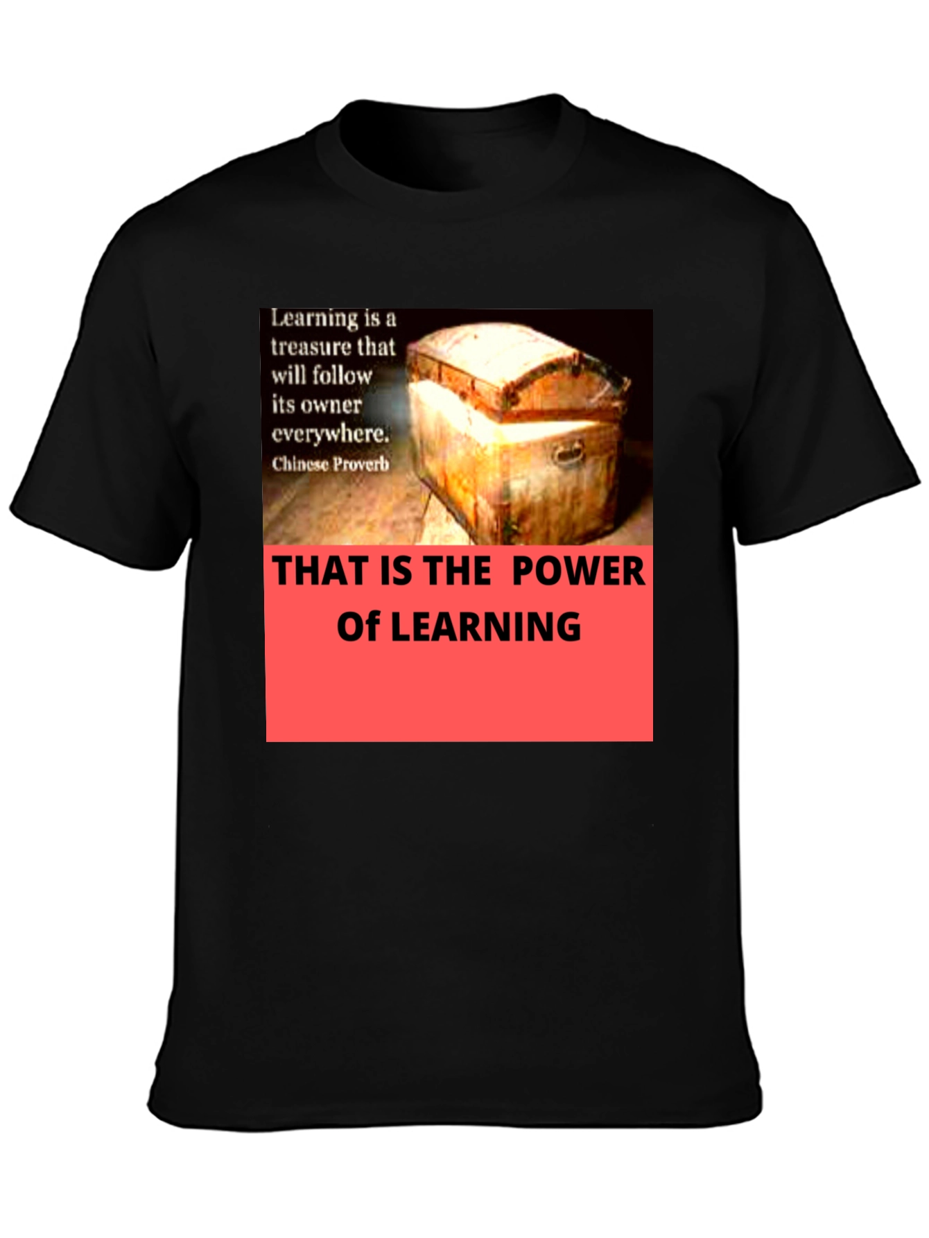 Camiseta Negra: El Poder del Aprendizaje