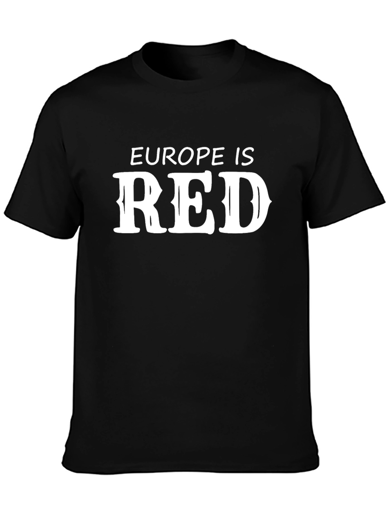 Camiseta Negra Europa es Roja - Diseño Original