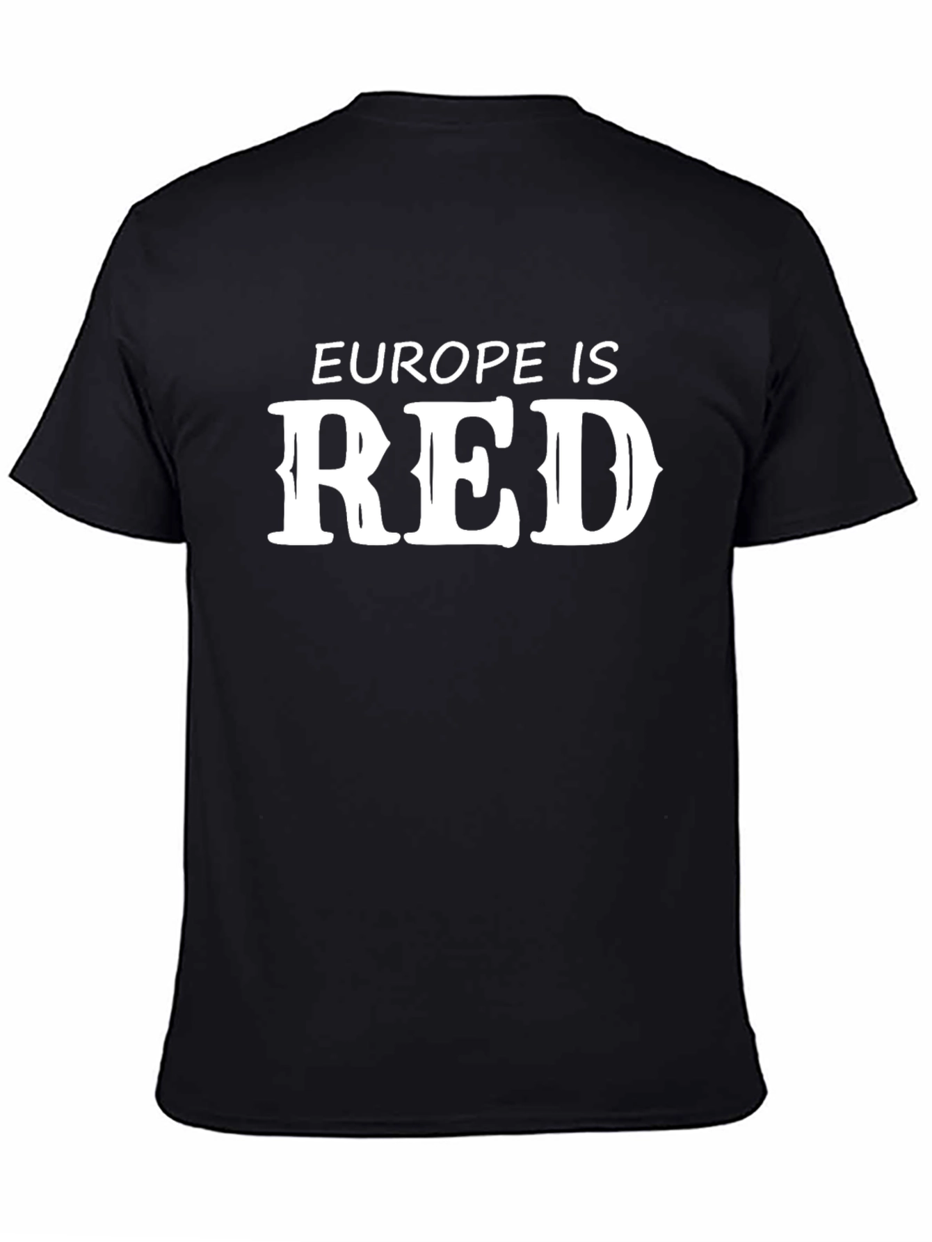 Camiseta Negra Europa es Roja - Diseño Original