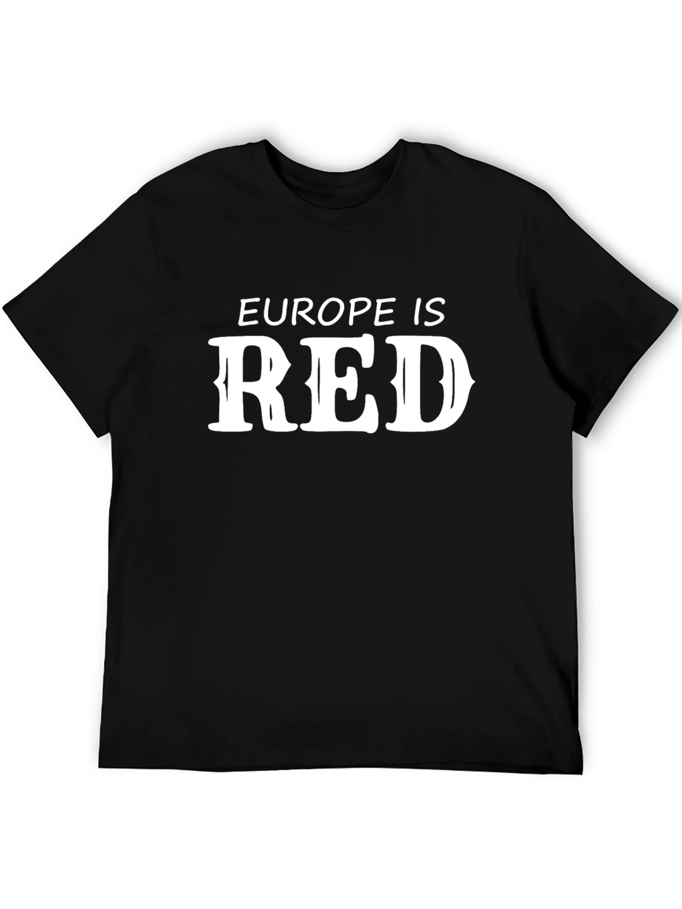 Camiseta Negra Europa es Roja - Diseño Original