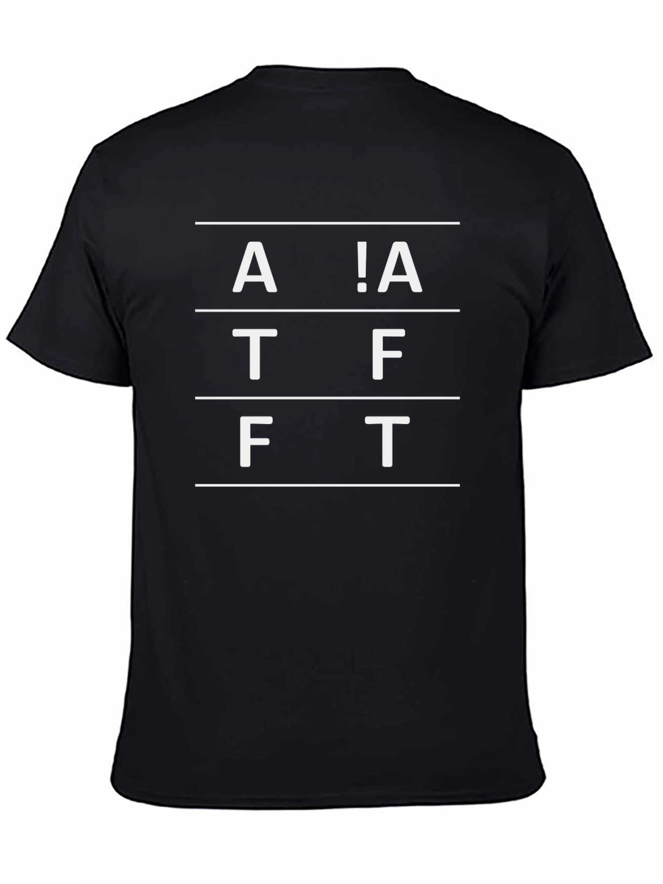 Camiseta Negra A!A TFT Algodón Diseño Gráfico Casual
