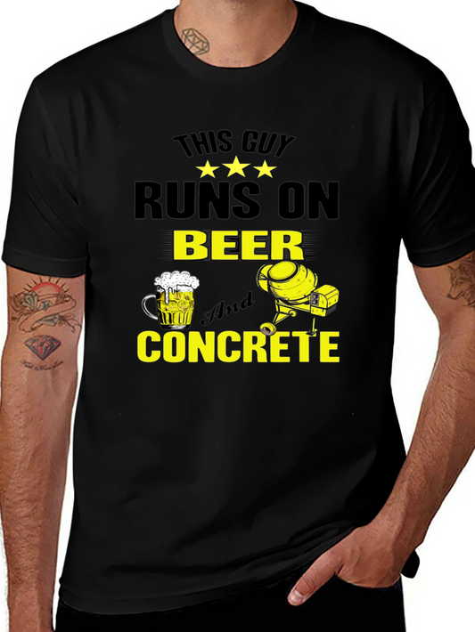 Camiseta Hombre: Cerveza y Concreto