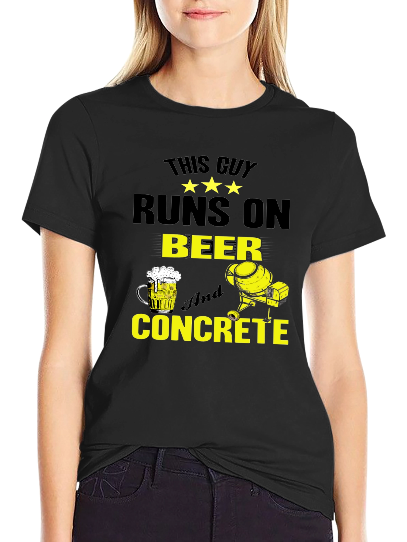 Camiseta Hombre: Cerveza y Concreto