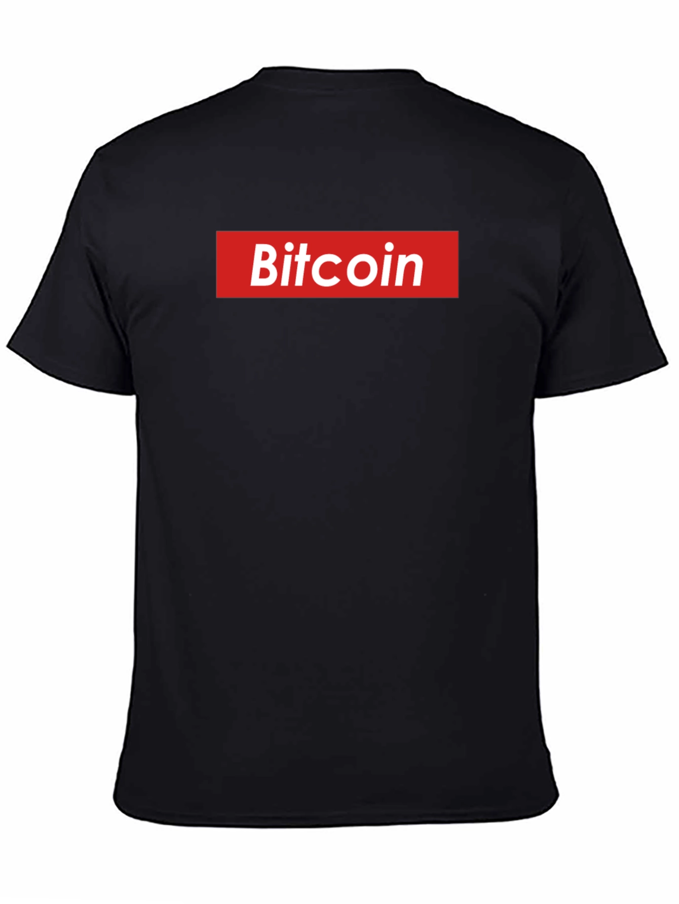 Camiseta Hombre Bitcoin Estilo Supreme Algodón