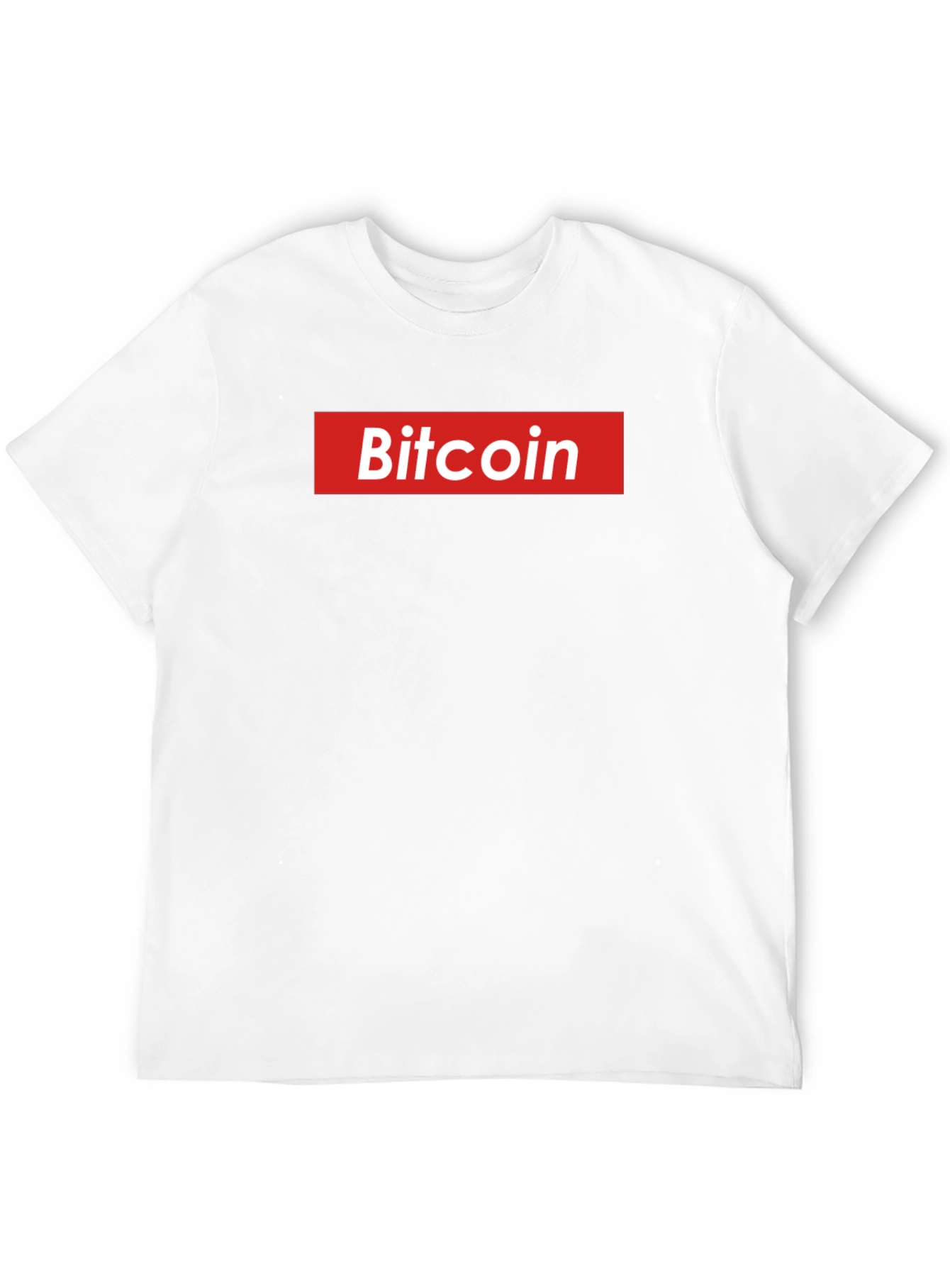 Camiseta Hombre Bitcoin Estilo Supreme Algodón