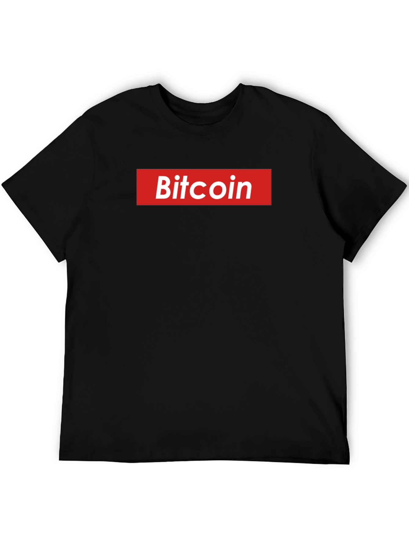 Camiseta Hombre Bitcoin Estilo Supreme Algodón