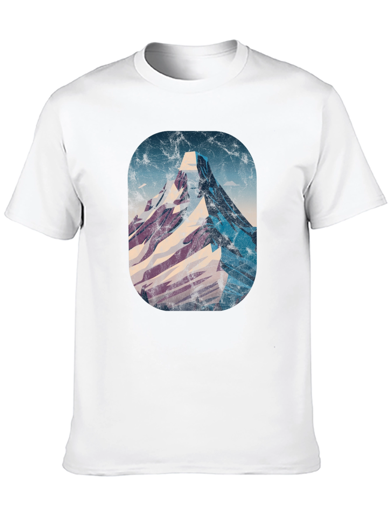 Camiseta Negra con Diseño de Montaña Retro