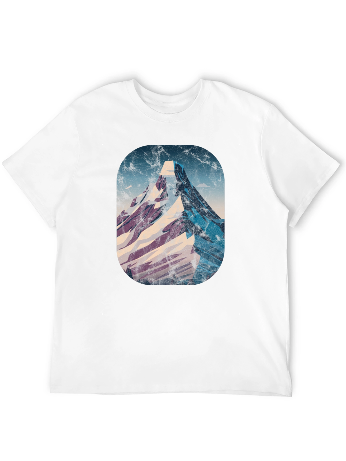 Camiseta Negra con Diseño de Montaña Retro