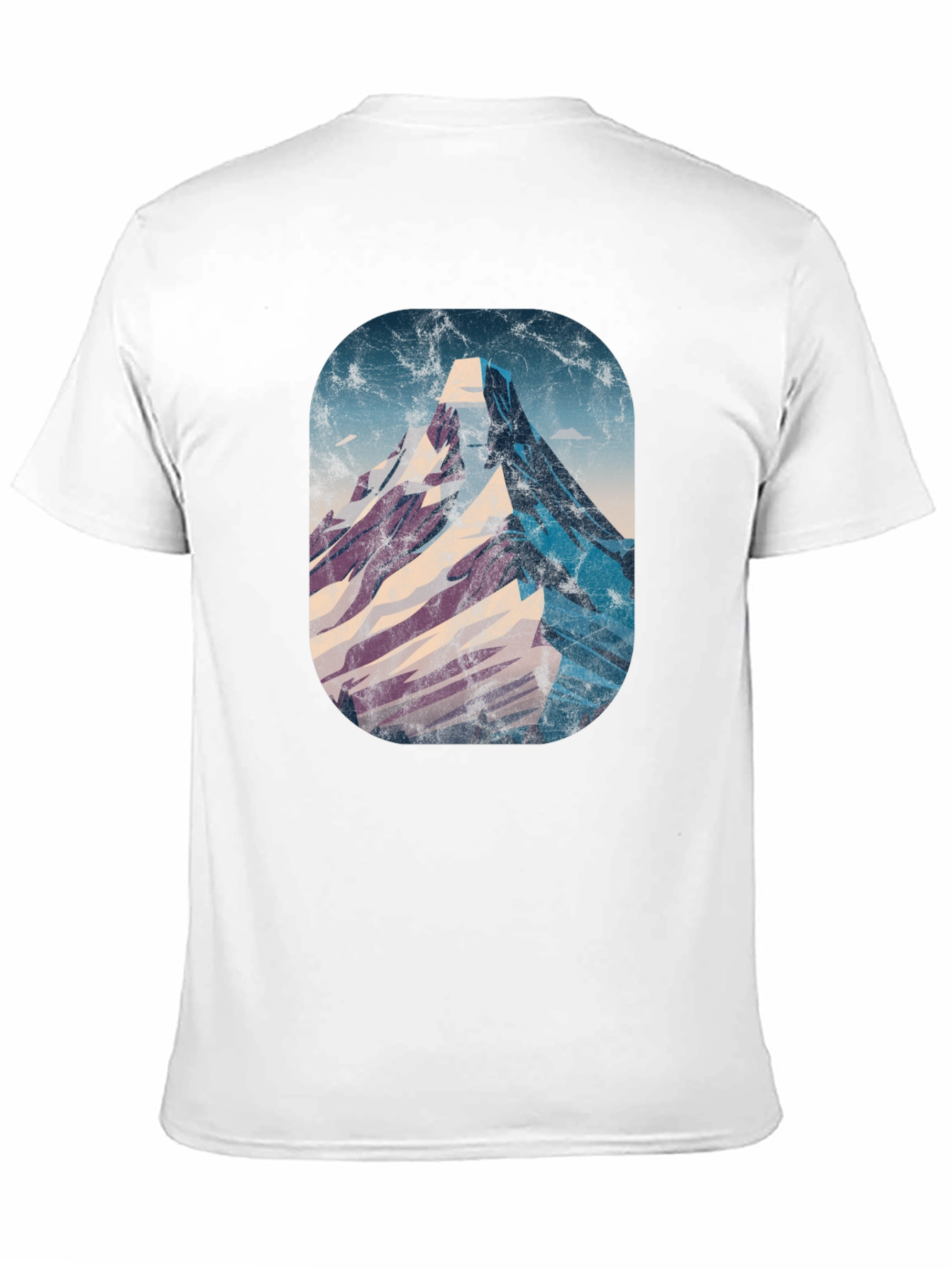 Camiseta Negra con Diseño de Montaña Retro