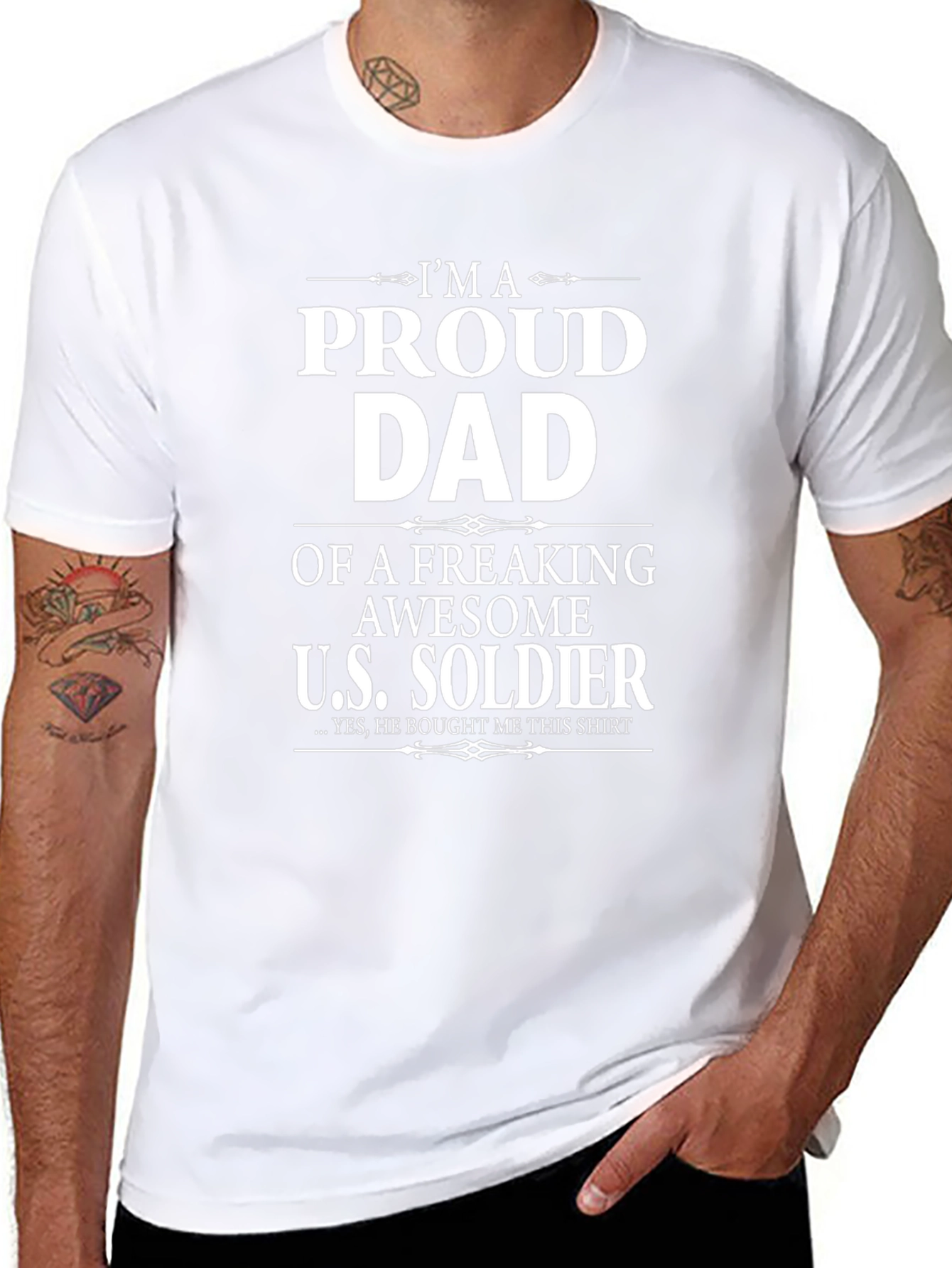 Camiseta Proud Dad of a U.S. Soldier
