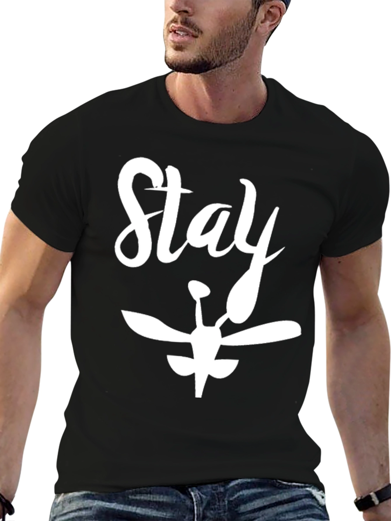Camiseta Negra Stay para Hombre