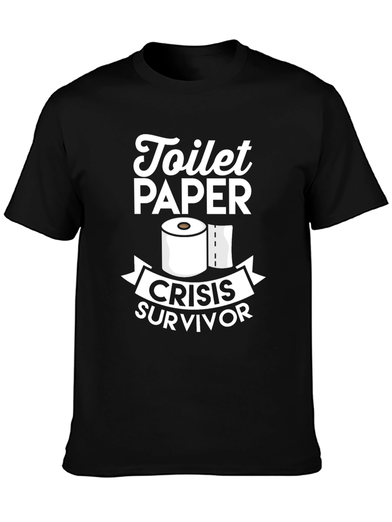 Camiseta Negra: Superviviente Crisis Papel Higiénico