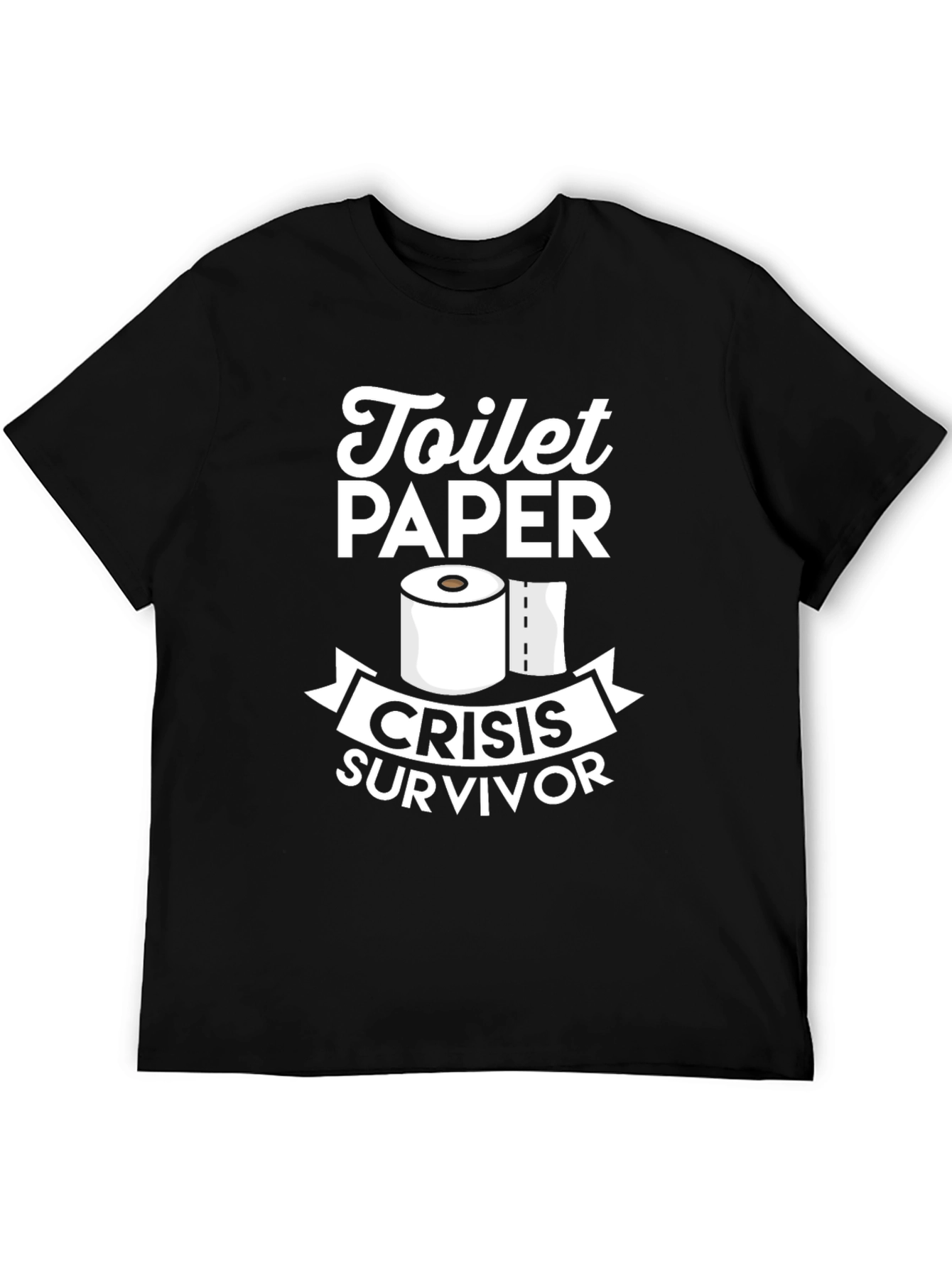 Camiseta Negra: Superviviente Crisis Papel Higiénico