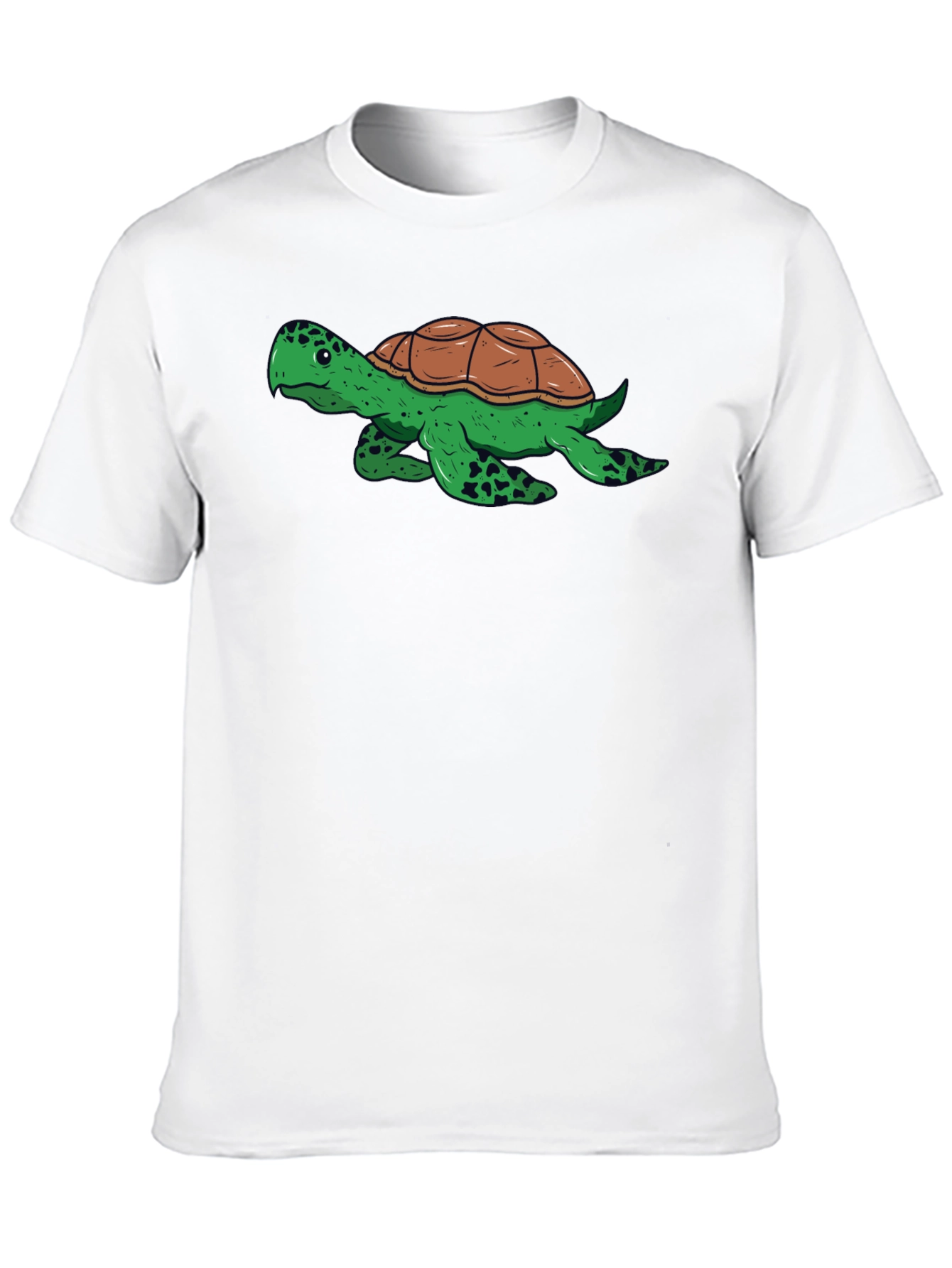 Camiseta Negra con Diseño de Tortuga Divertida